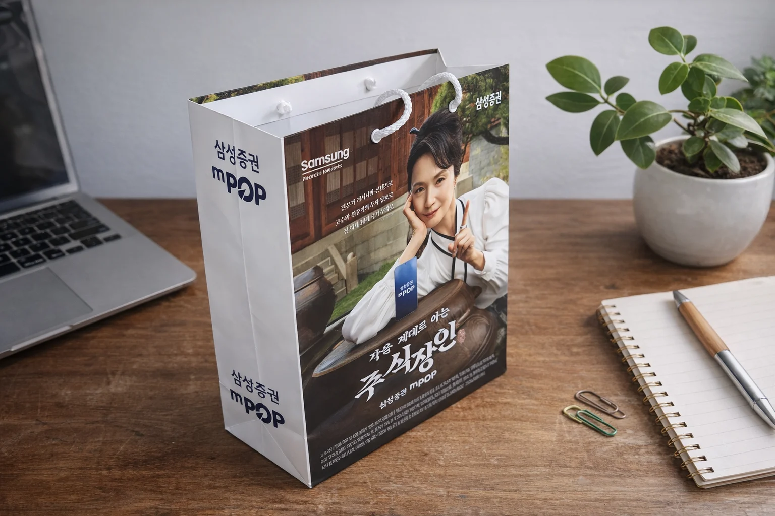 종이 쇼핑백 제작 사례(브랜드 인쇄 쇼핑백)